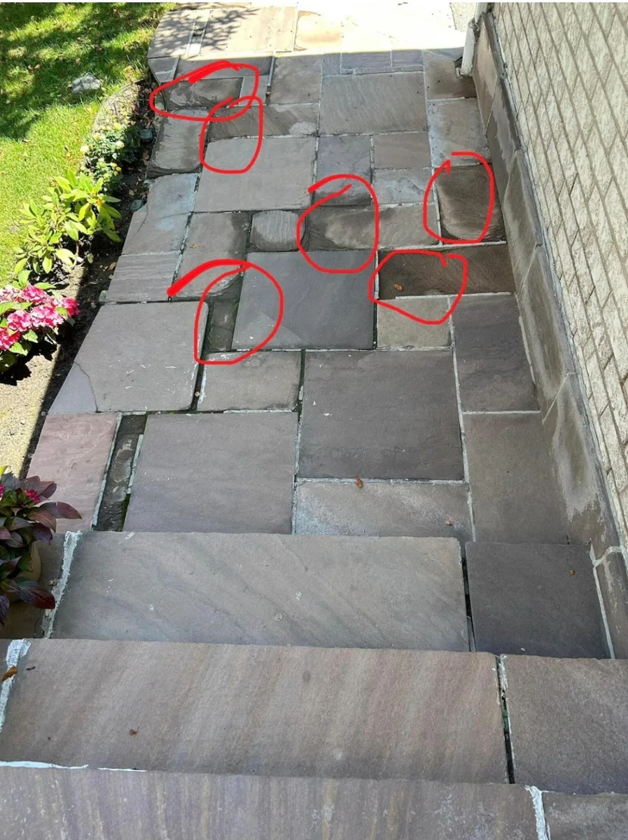 Stone walkway repairs project